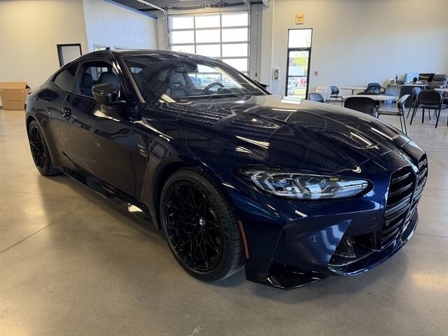 Blue 2021 BMW M4 Coupe Rear-Wheel Drive Manual