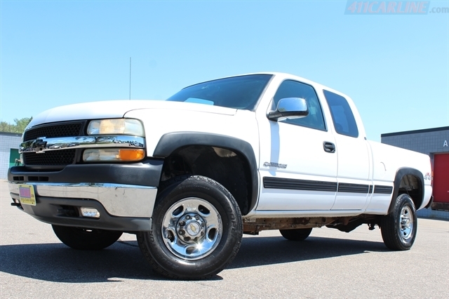 Summit White 2001 Chevrolet Silverado 2500HD LS Extended Cab 4WD Pickup Truck Four-Wheel Drive Automatic
