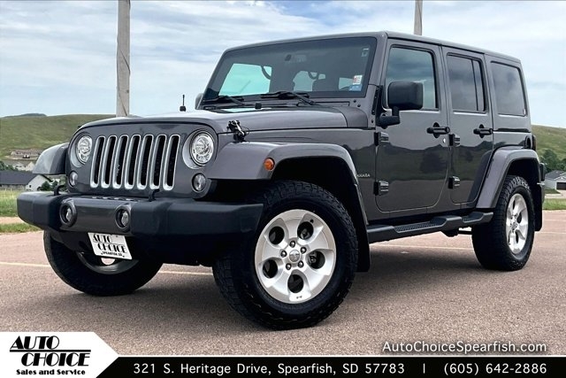 Gray (Granite Crystal Metallic Clearcoat) 2018 Jeep Wrangler JK Unlimited Sahara 4WD SUV / Crossover Four-Wheel Drive Automatic