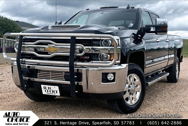 Black 2017 Chevrolet Silverado 3500HD LTZ Crew Cab LB 4WD Pickup Truck Four-Wheel Drive Automatic