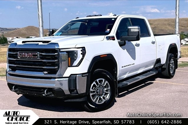 White 2024 GMC Sierra 3500HD Pickup Truck Four-Wheel Drive Automatic