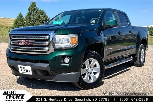 Emerald Green Metallic 2015 GMC Canyon Pickup Truck Four-Wheel Drive Automatic