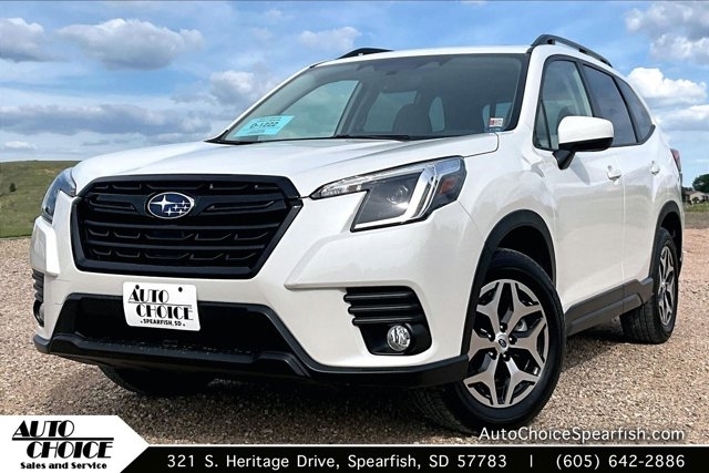 Crystal White Pearl 2023 Subaru Forester Premium Crossover AWD SUV / Crossover All-Wheel Drive Continuously Variable Transmission