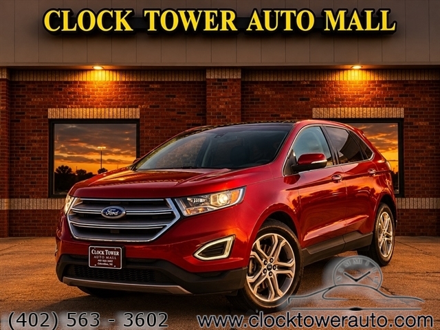 Ruby Red Metallic Tinted Clearcoat 2015 Ford Edge Titanium AWD SUV / Crossover All-Wheel Drive Automatic