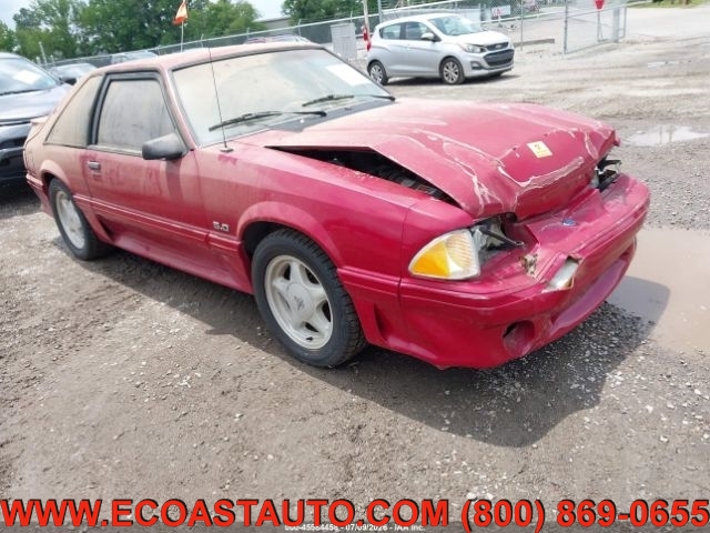 Flame Red 1991 Ford Mustang Hatchback Rear-Wheel Drive Automatic