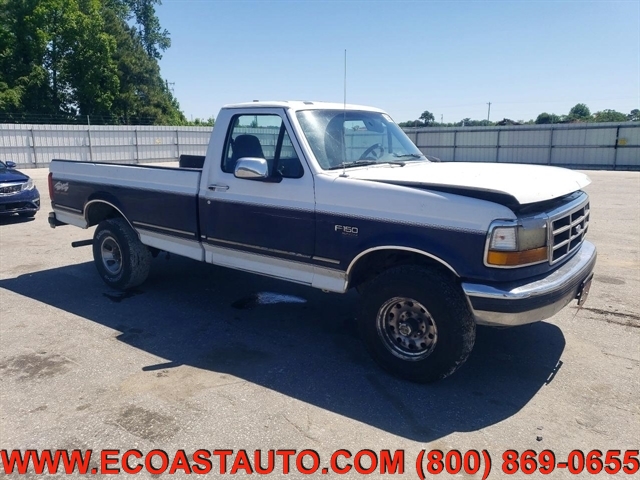 BLUE & WHITE 1995 Ford F-150 Pickup Truck  Automatic