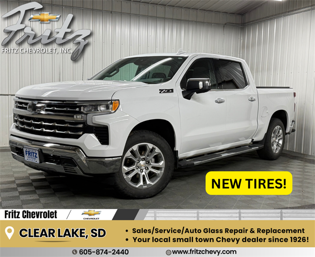 Summit White 2023 Chevrolet Silverado 1500 Pickup Truck Four-Wheel Drive Automatic
