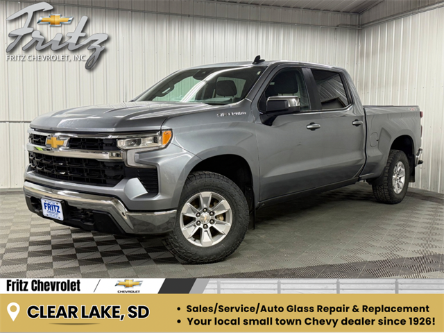 Sterling Gray Metallic 2023 Chevrolet Silverado 1500 LT Crew Cab 4WD Pickup Truck Four-Wheel Drive Automatic
