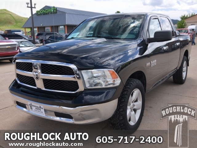 Black Clearcoat 2014 RAM 1500 SLT Crew Cab 4WD Pickup Truck Four-Wheel Drive Automatic