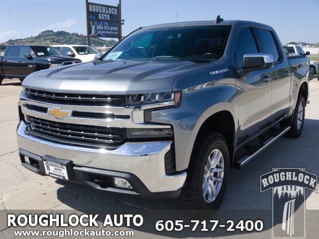 Gray (Satin Steel Metallic) 2020 Chevrolet Silverado 1500 LT Crew Cab 4WD Pickup Truck Four-Wheel Drive Automatic