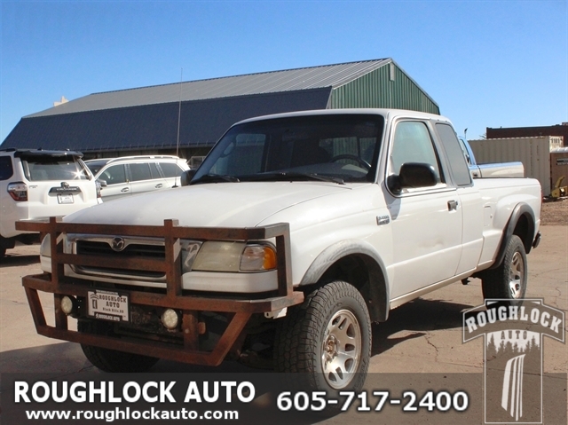 Glacier White 2000 Mazda B-Series Pickup Truck Four-Wheel Drive Manual